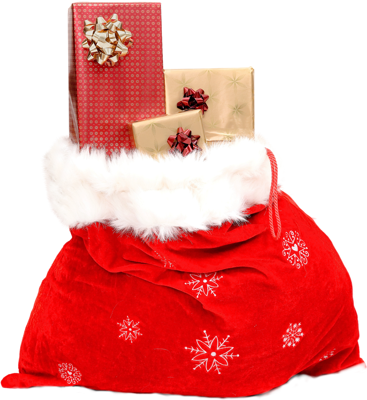 Christmas Sack with Gifts PNG Image