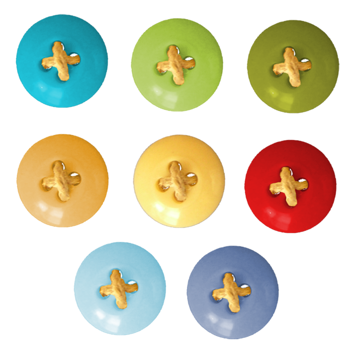 Cloth Buttons Multi Color PNG Image