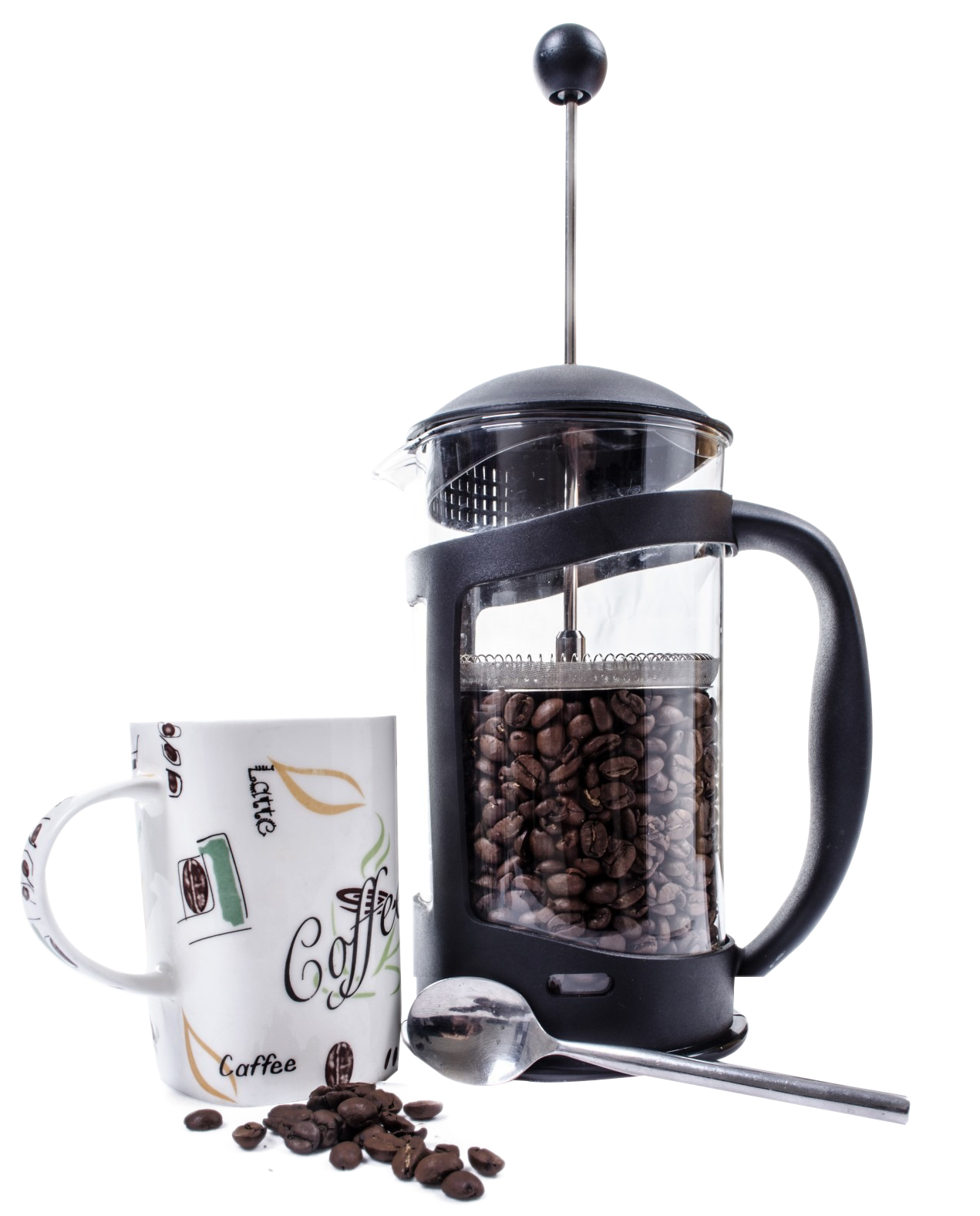 Coffee Grinder and Coffee Cup PNG Image