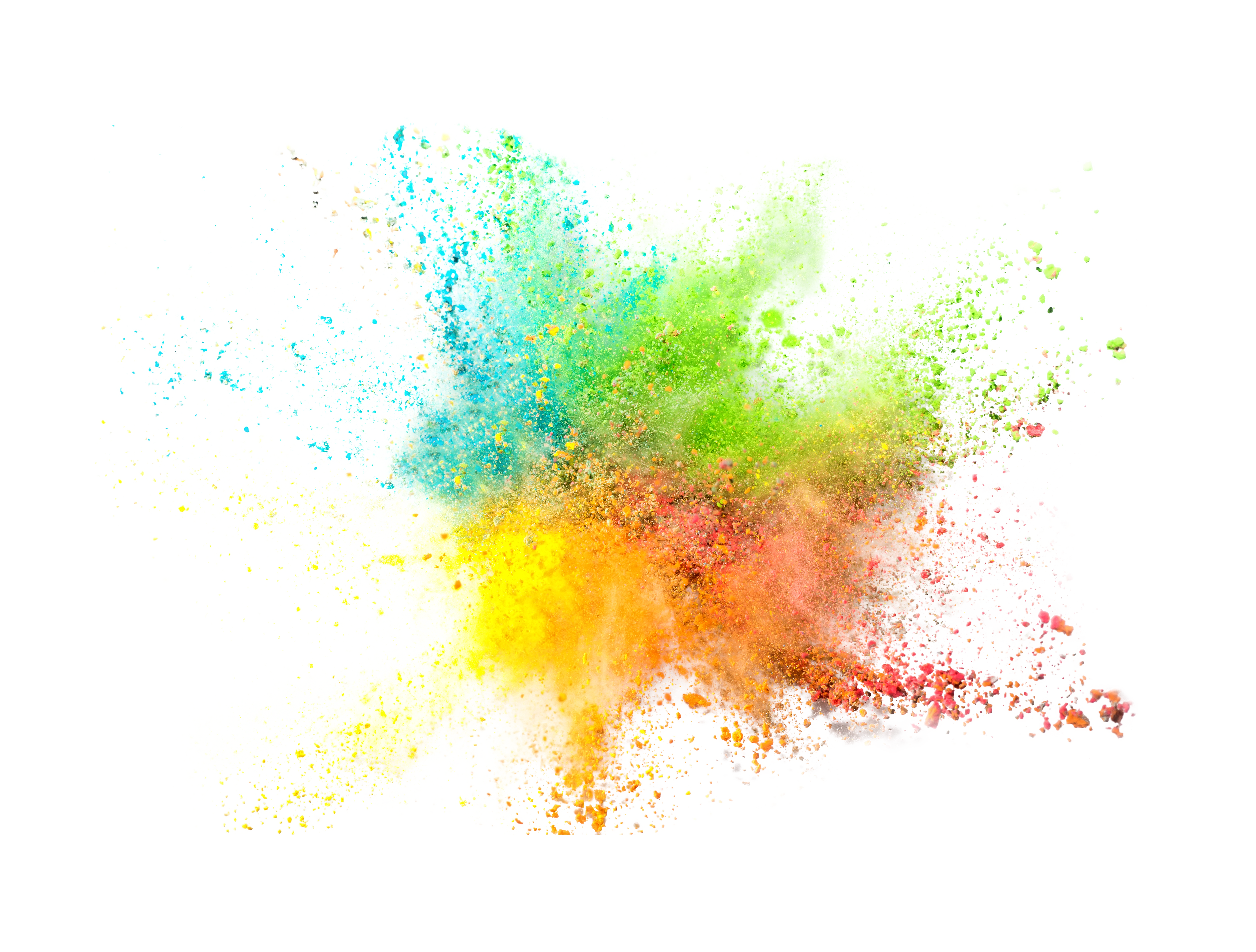Colorful Powder Explosion PNG Image