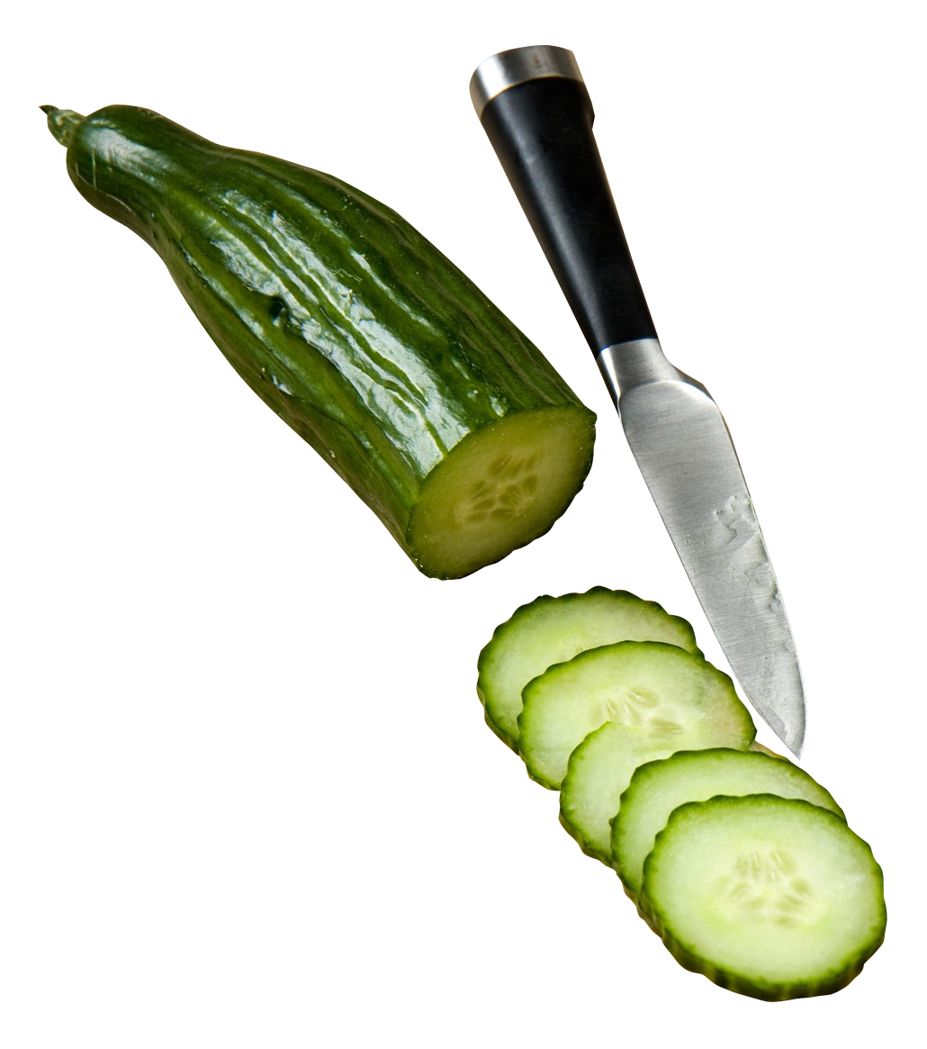 Cucumber With Knife