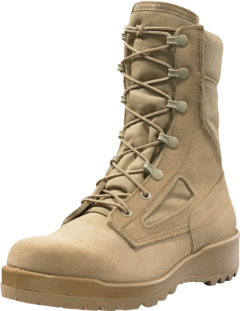 Desert Tan Combat Boots PNG Image