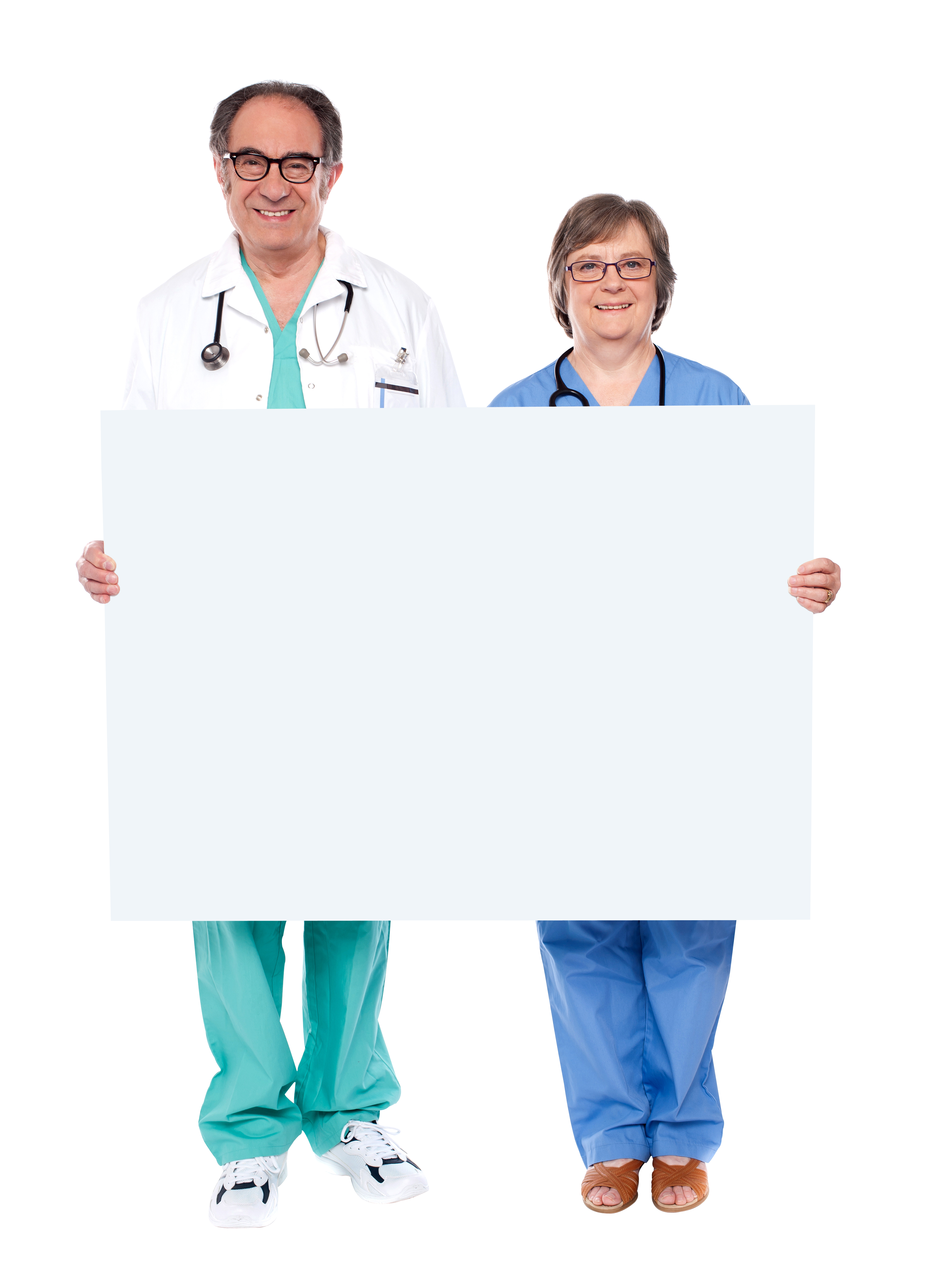 Doctor Holding Banner PNG Image