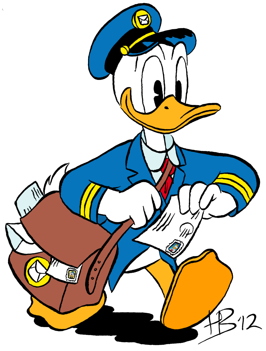 Donald Duck  Postman PNG Image