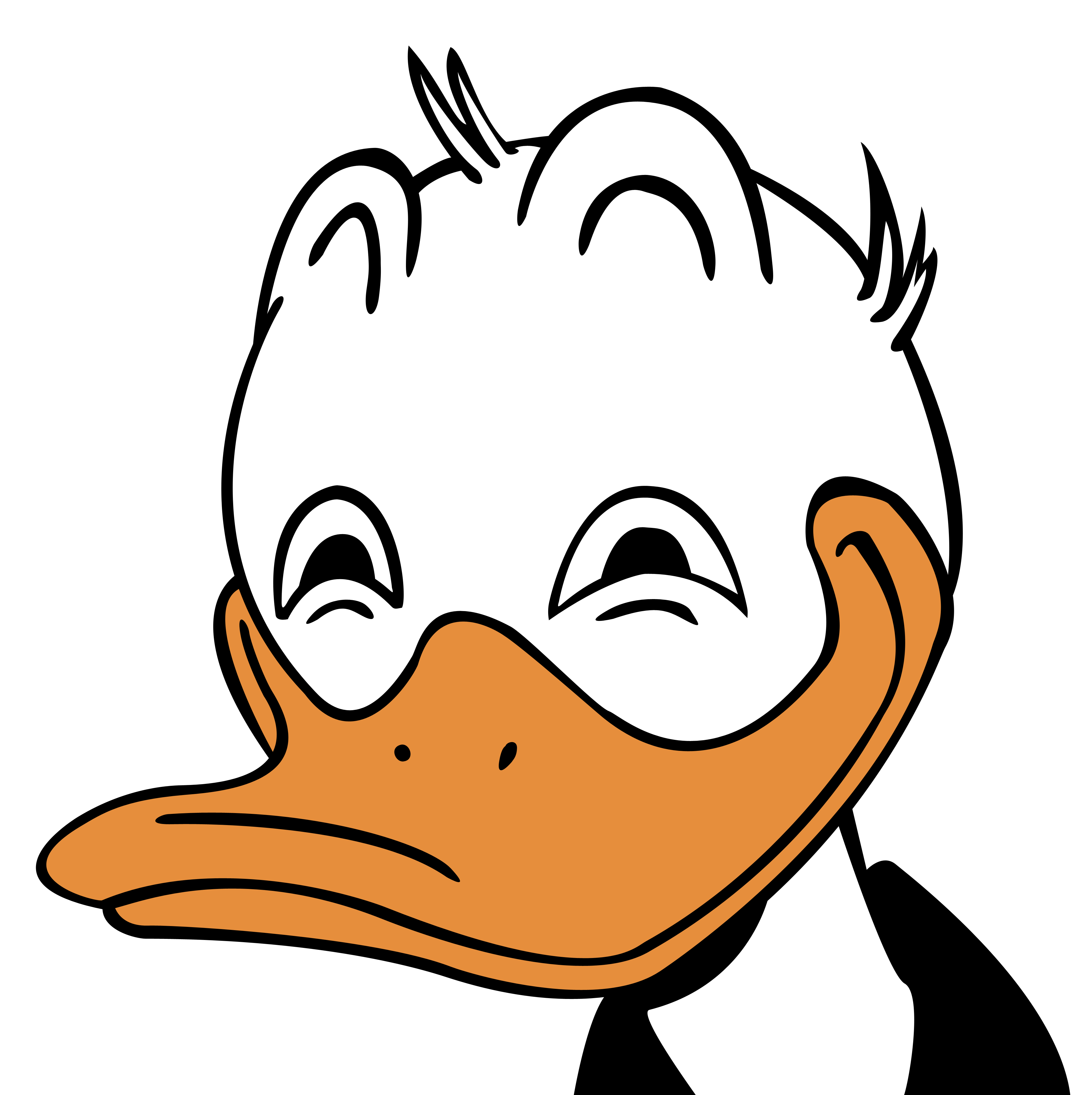 Donald Duck Rape Face PNG Image