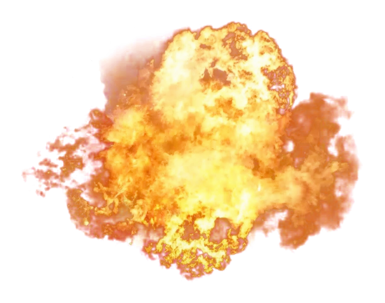 Hot Dangerous Fire Explosion PNG Image