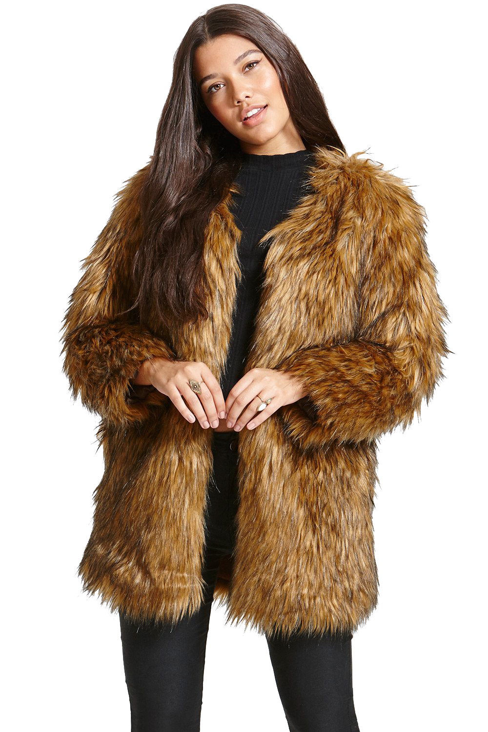 Faux Fur Coat PNG Image