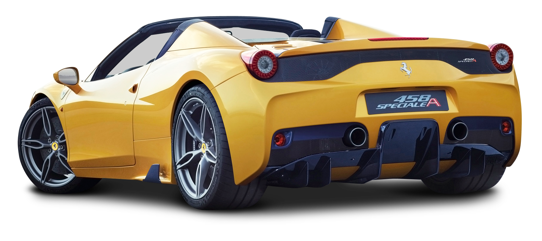 Ferrari 458 Speciale Aperta Yellow Car PNG Image