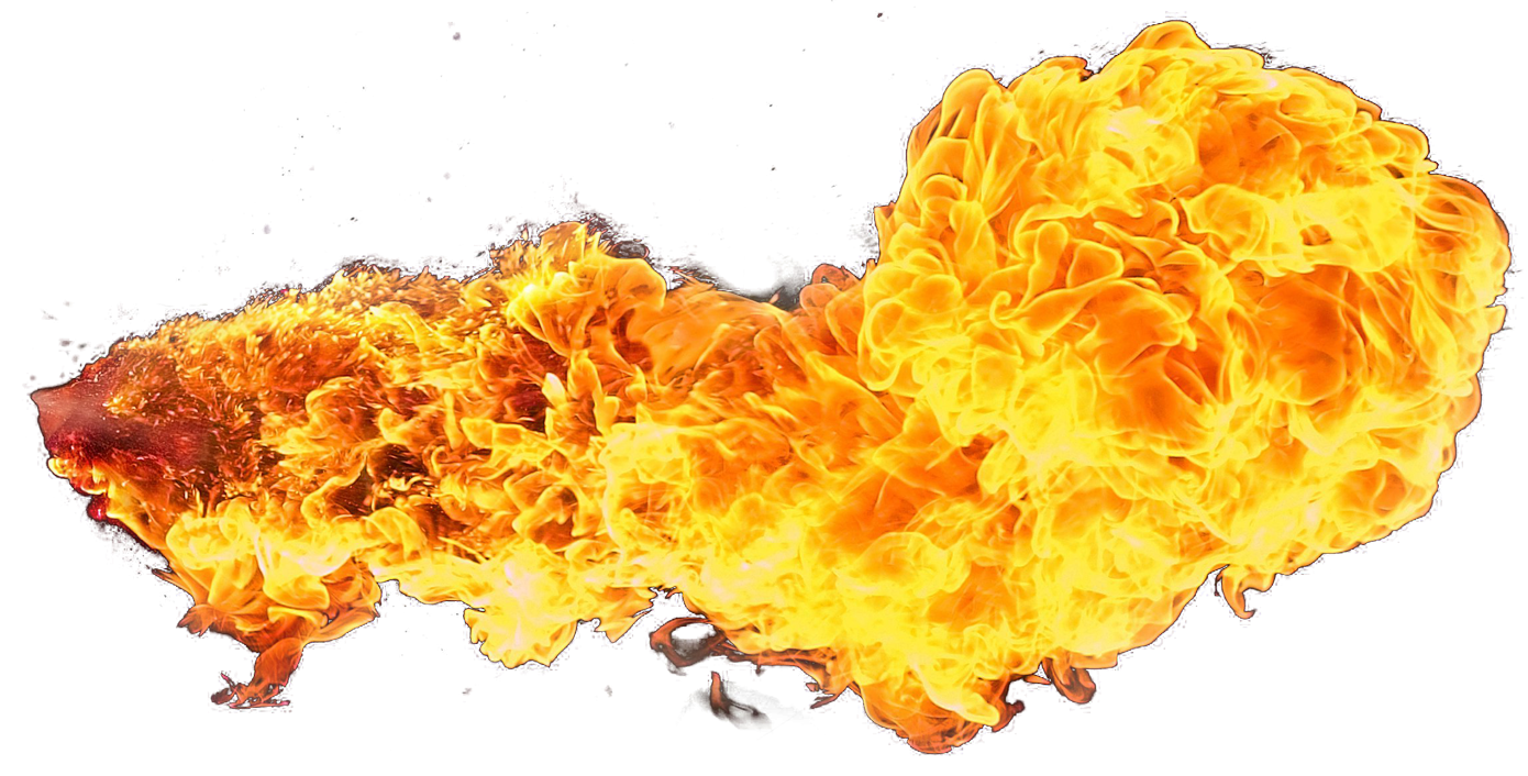 Fire Flame from the Side PNG Image