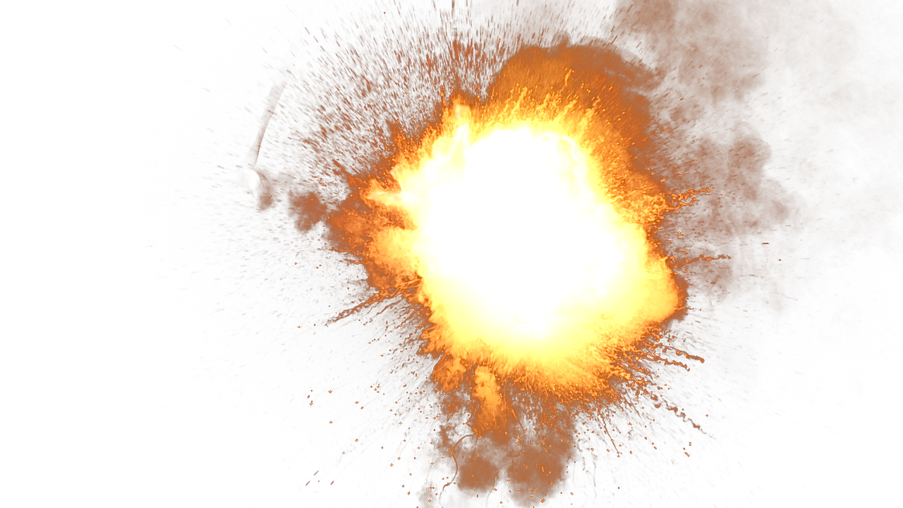 Sparkling Fire Explosion PNG Image