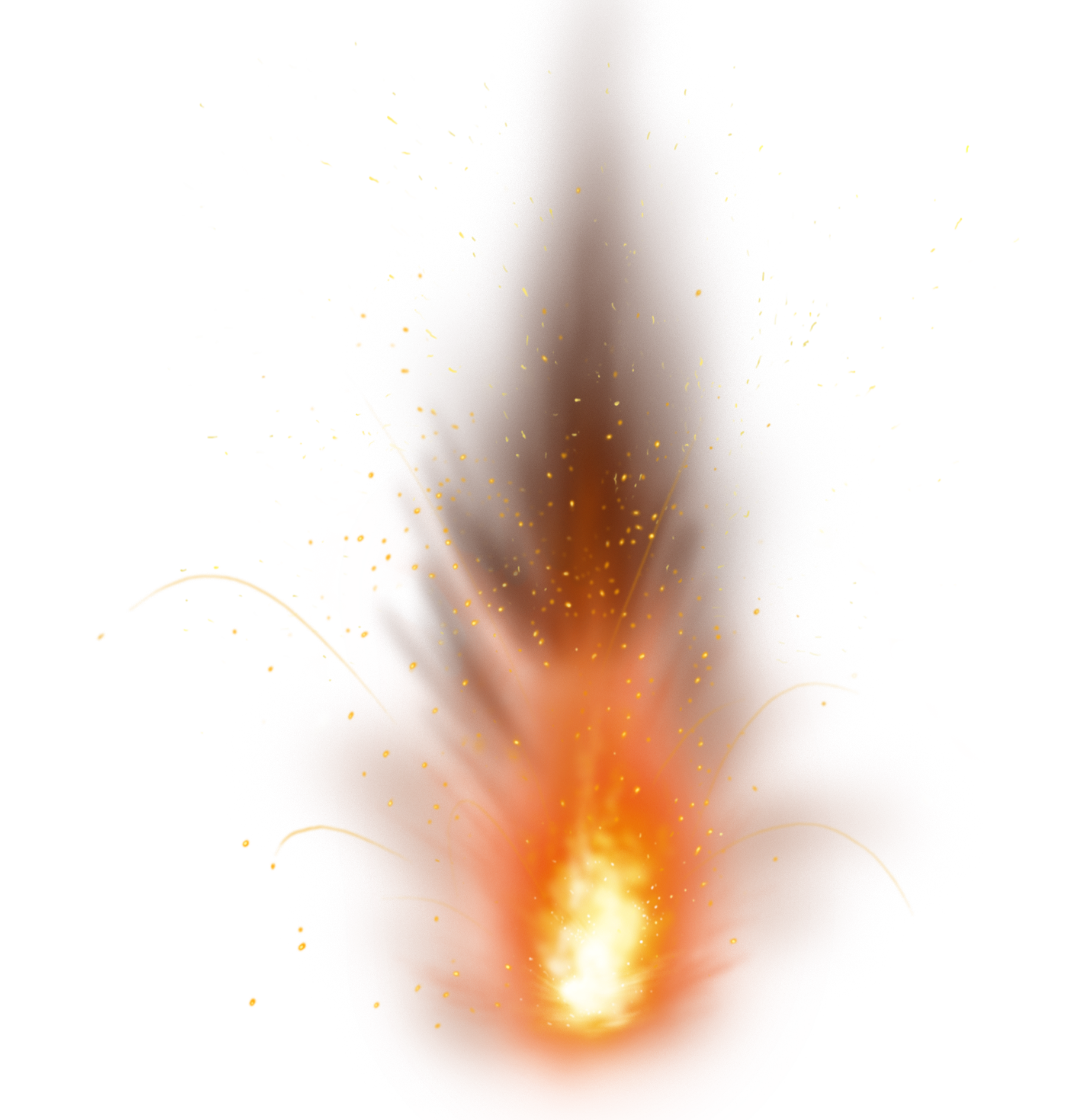 Sparkle Fire Flame Ground Explosion PNG Image