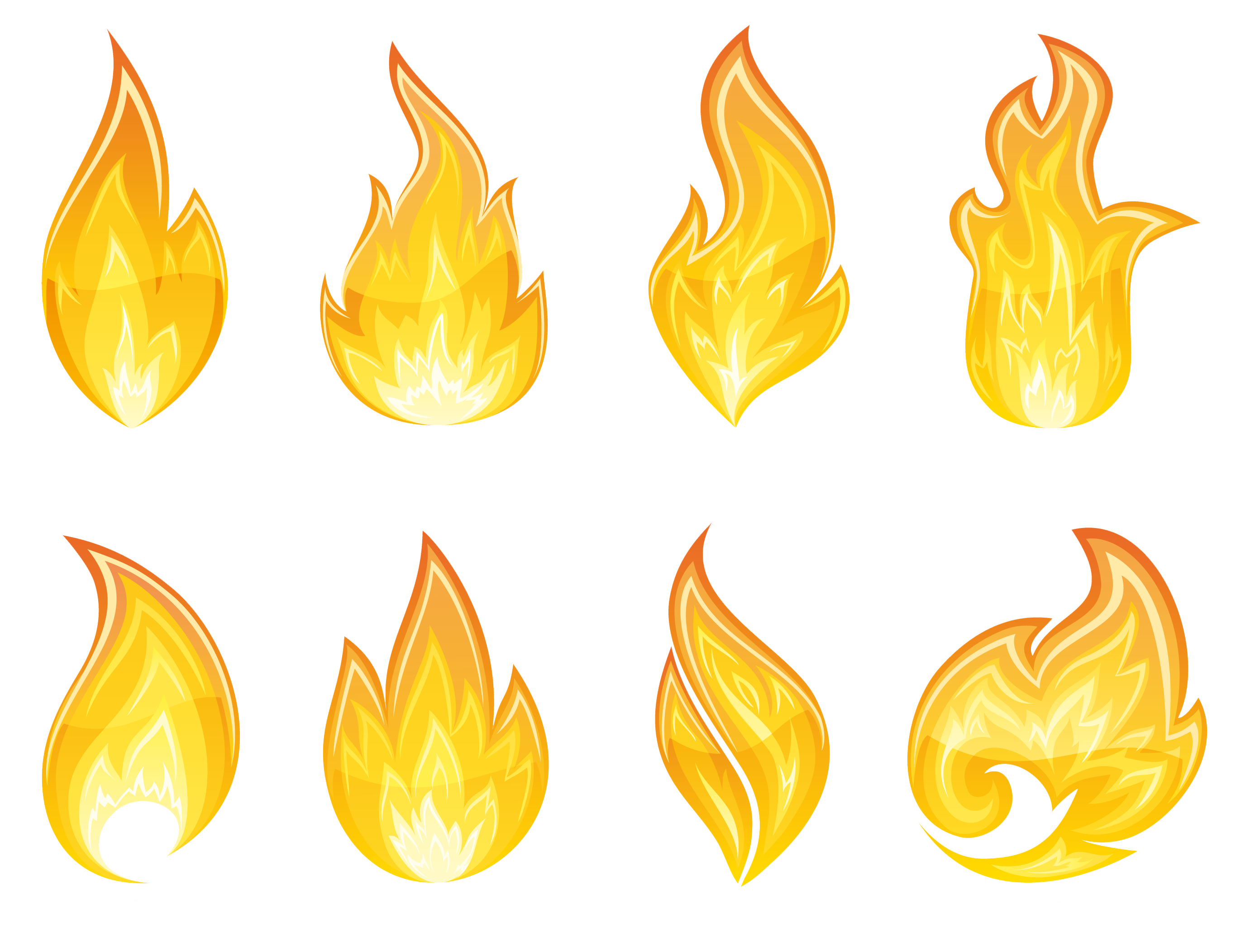 Flame Fire Collection PNG Image