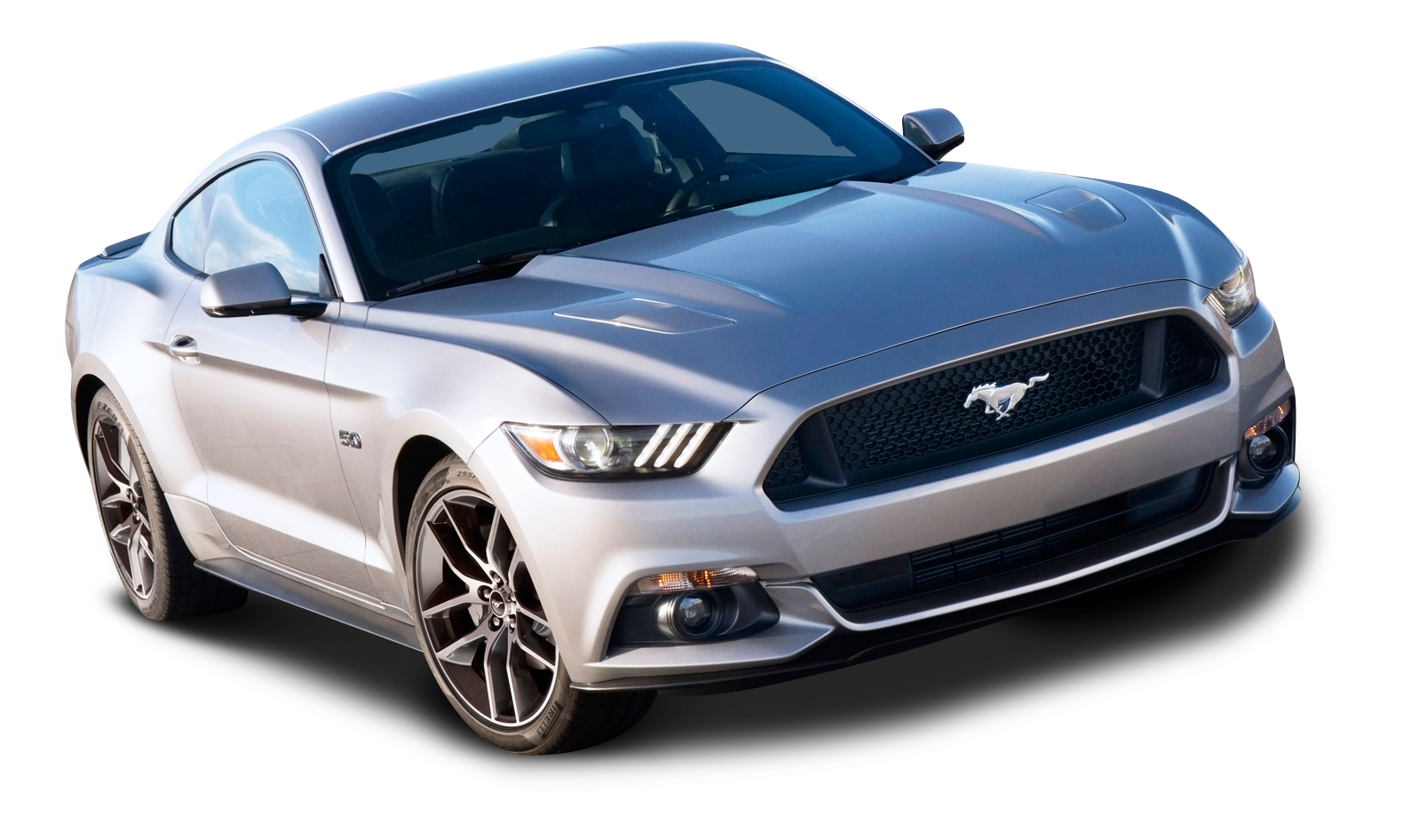 Ford Mustang Silver Car PNG Image