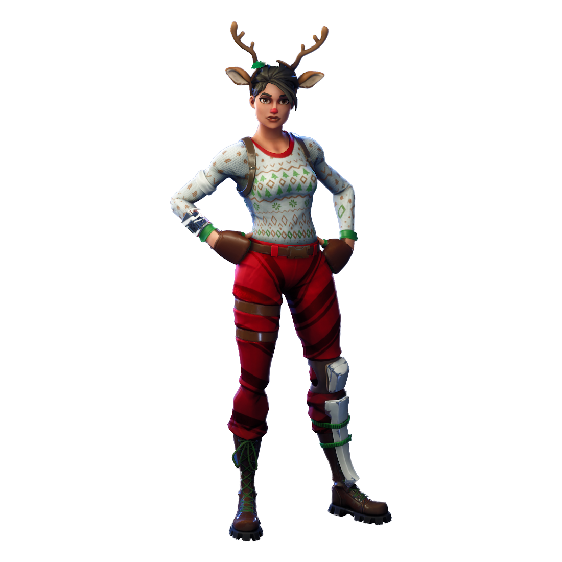 Fortnite Red-Nosed Raider PNG Image