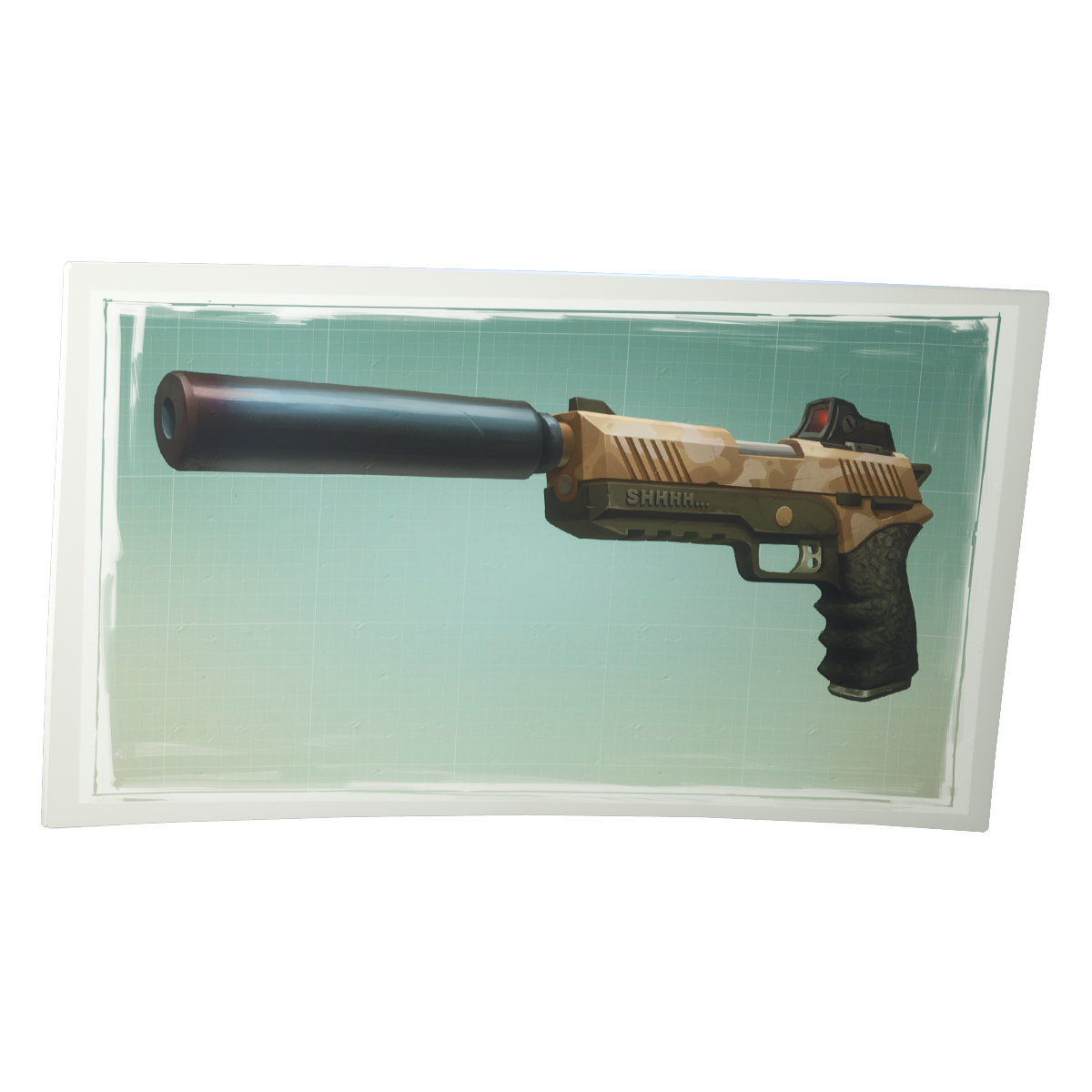Fortnite Suppressed Pistol PNG Image