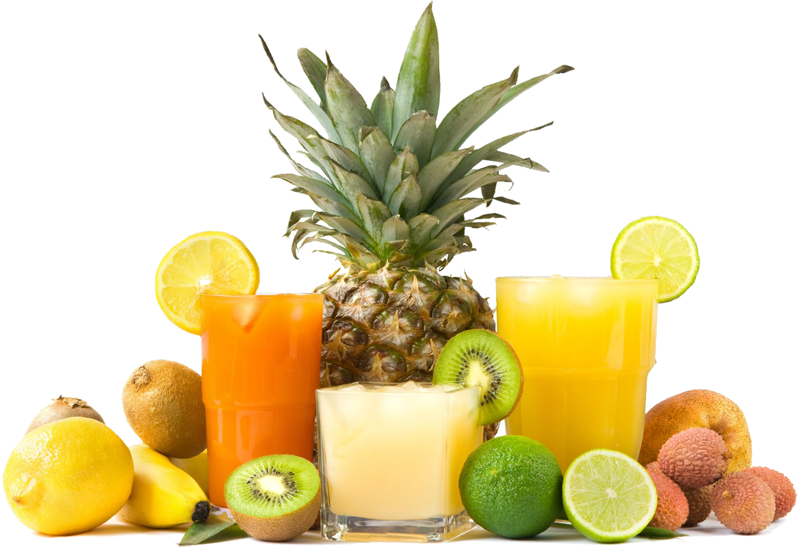 FruitsWithJuice PNG Image
