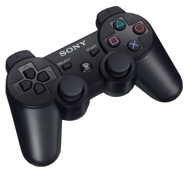 PlayStation 3 Controller Black PNG Image