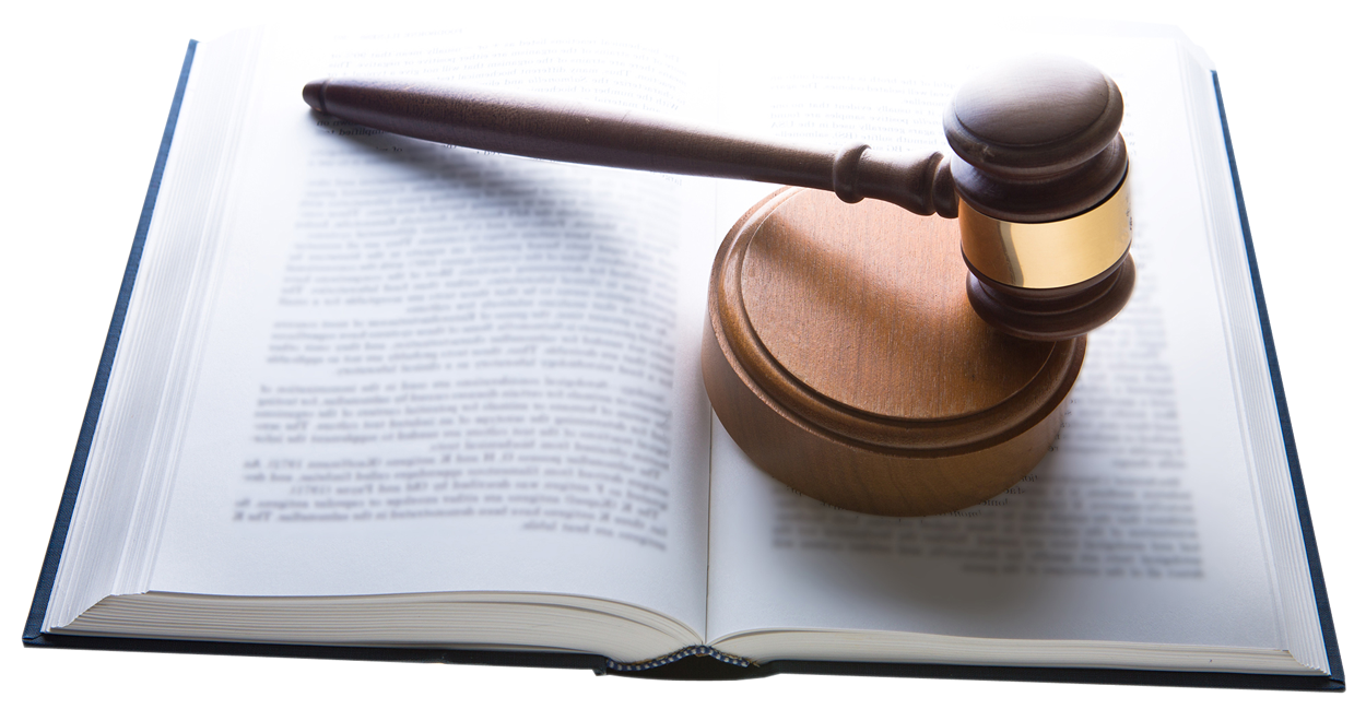 Gavel With Law Book PNG Image