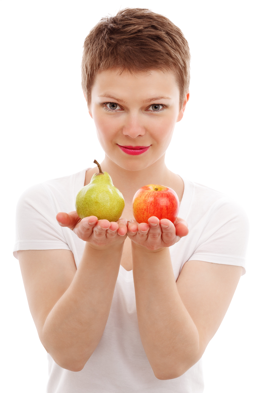 Girl Holding tow Apples
