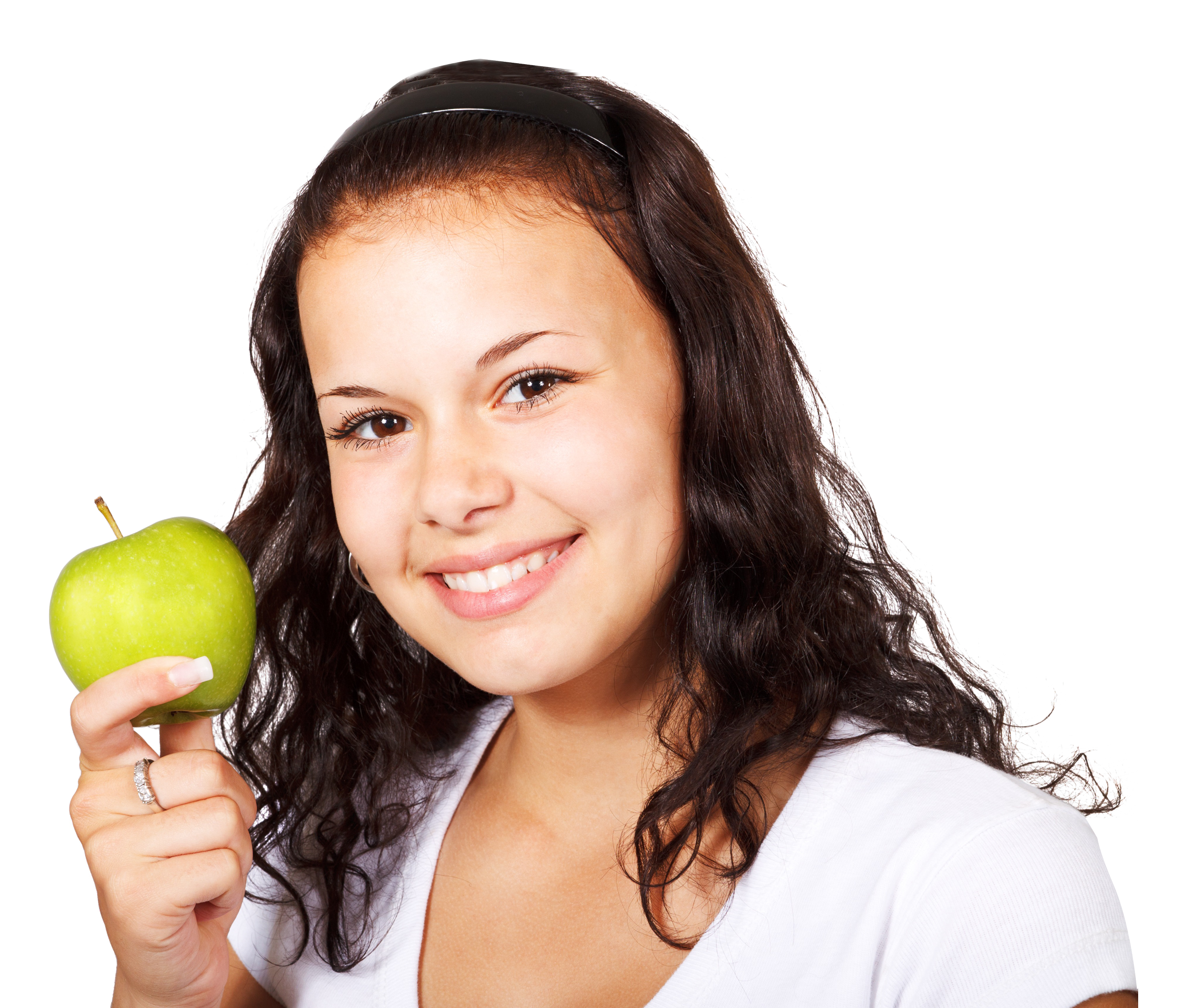 Girl with Apple PNG Image
