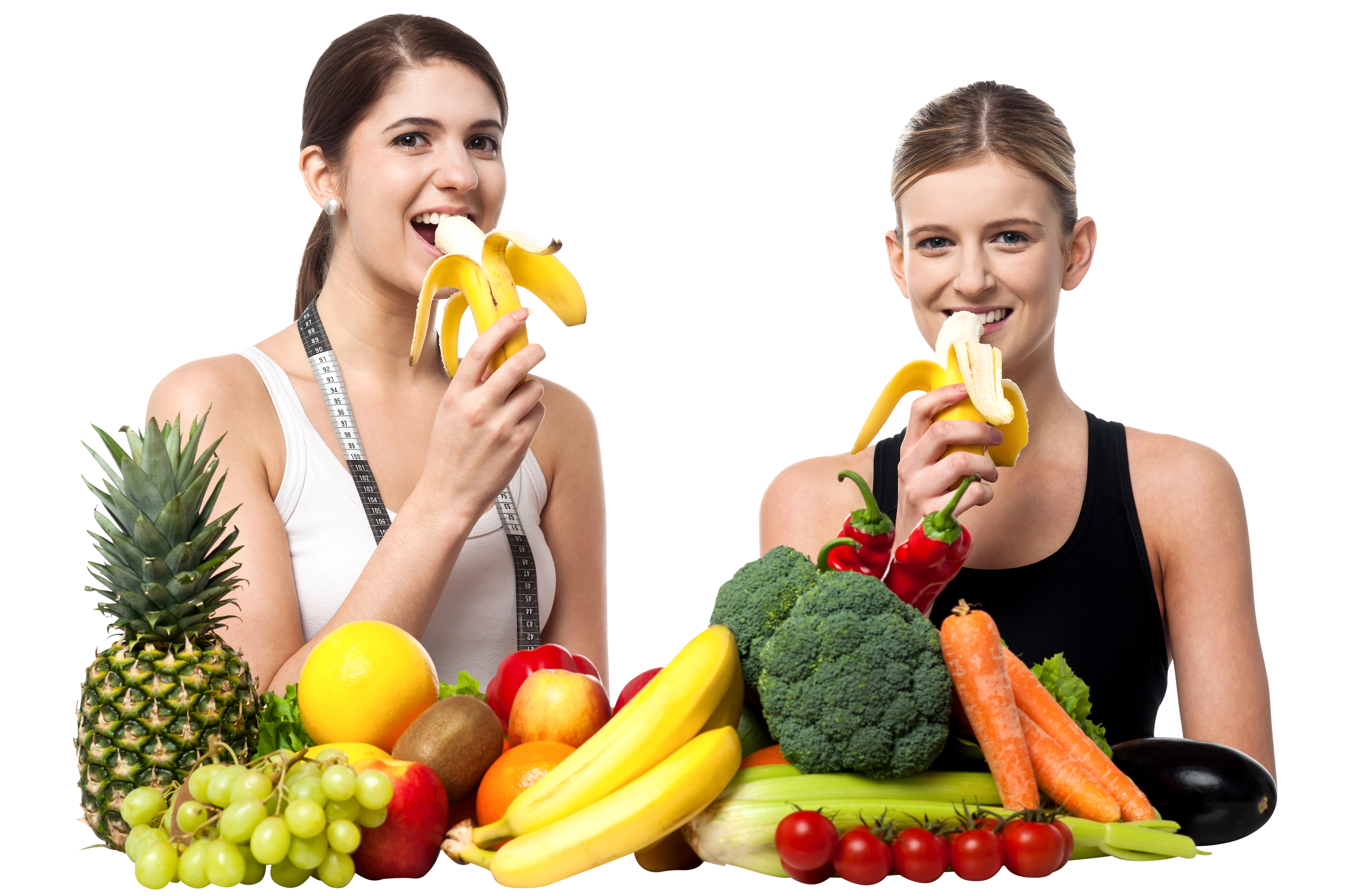 Girl With Fruits PNG Image