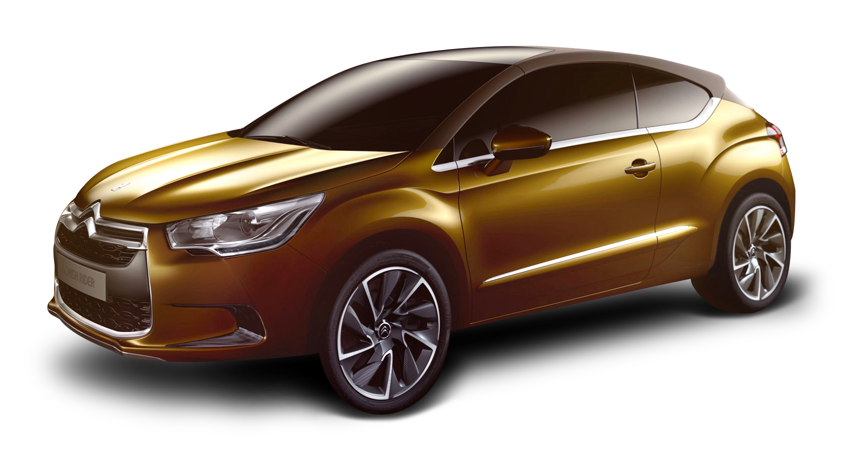 Gold Citroen DS High Rider Car PNG Image