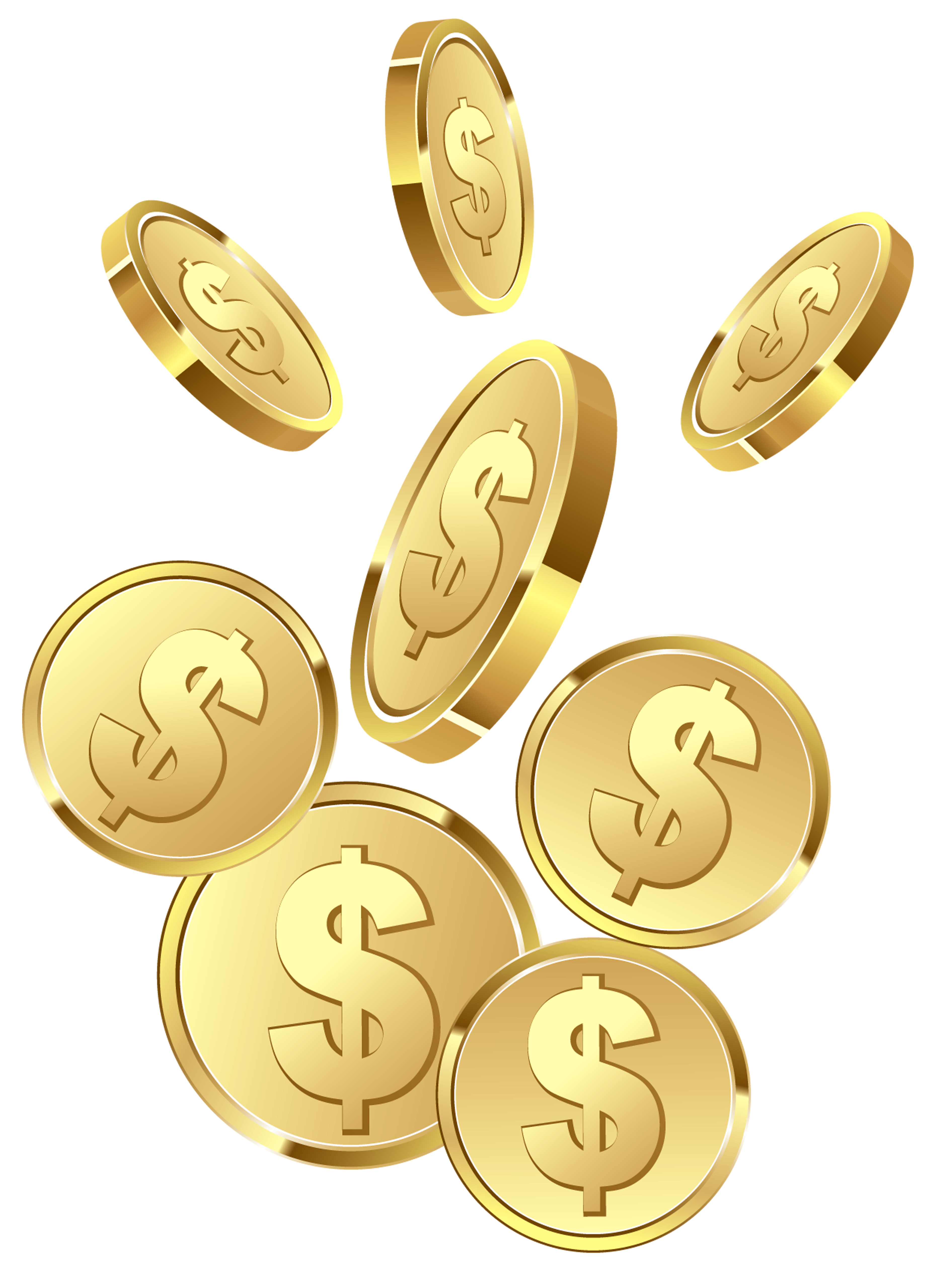 Gold Coins PNG Image.