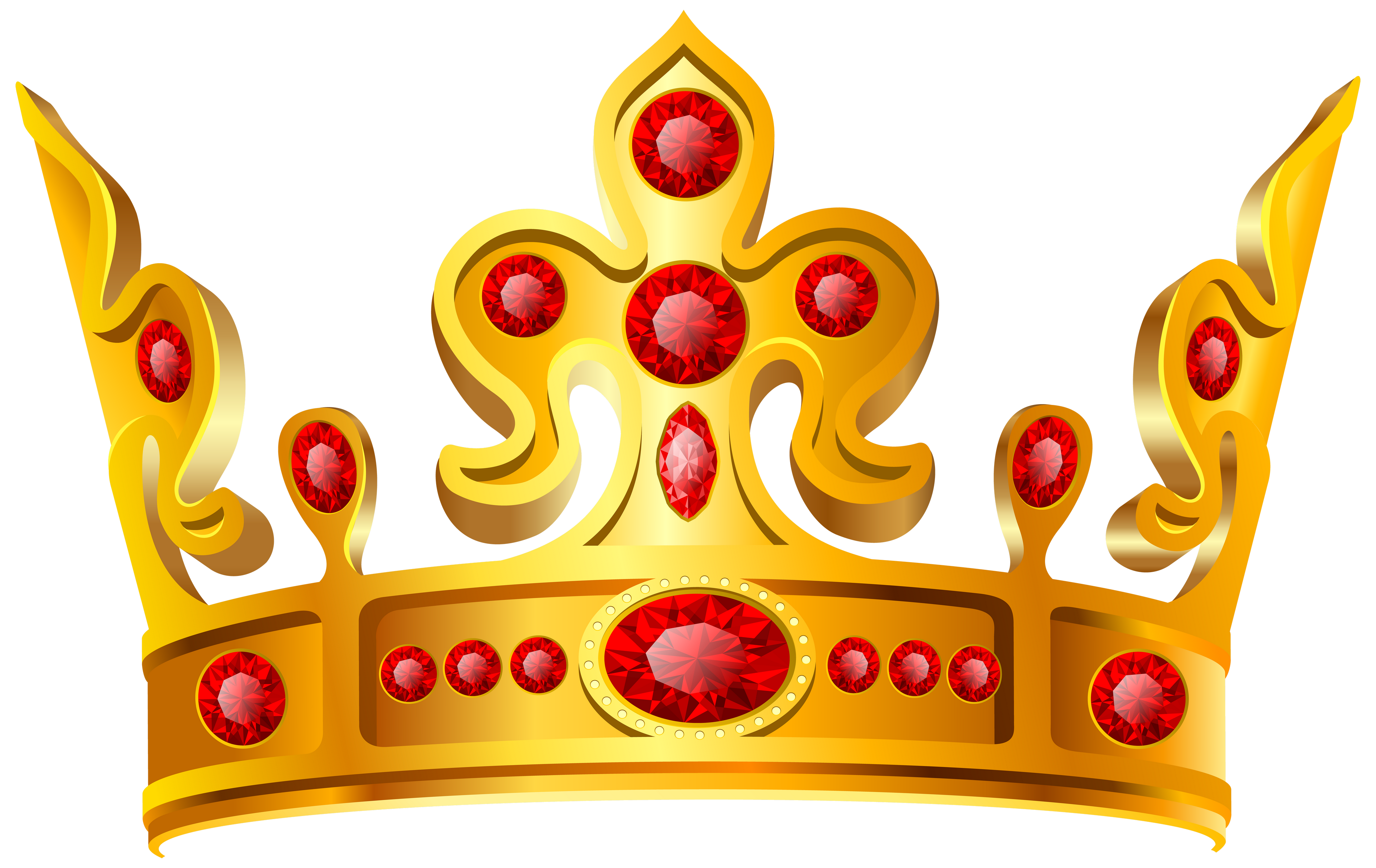 Gold Crown Red Stone