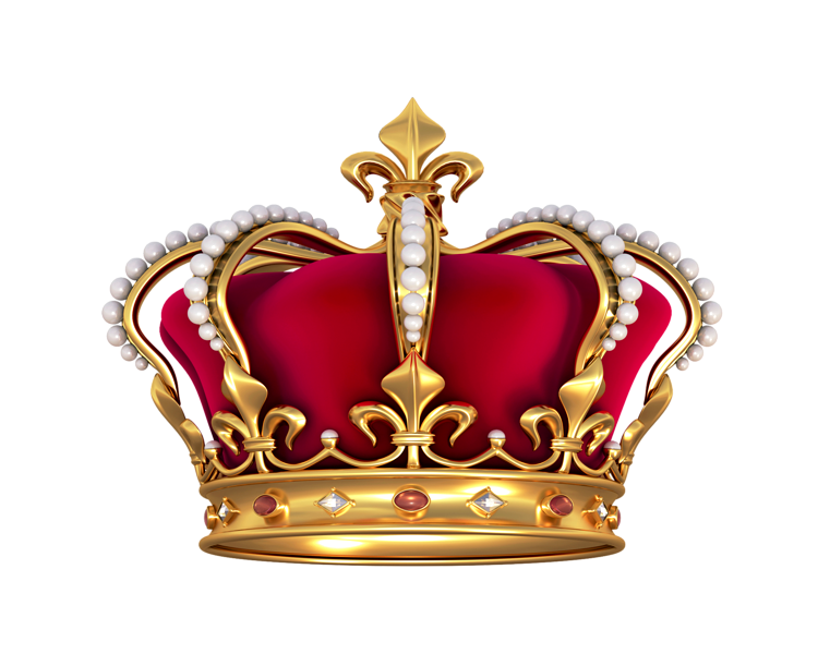 Gold  Red Crown PNG Image