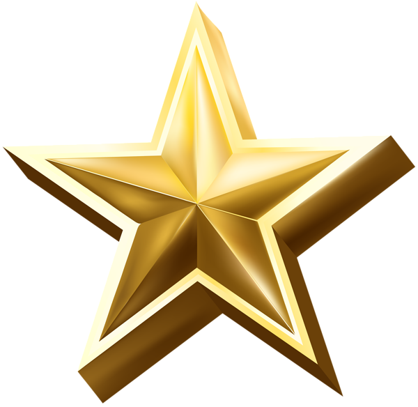 Gold Star PNG Image