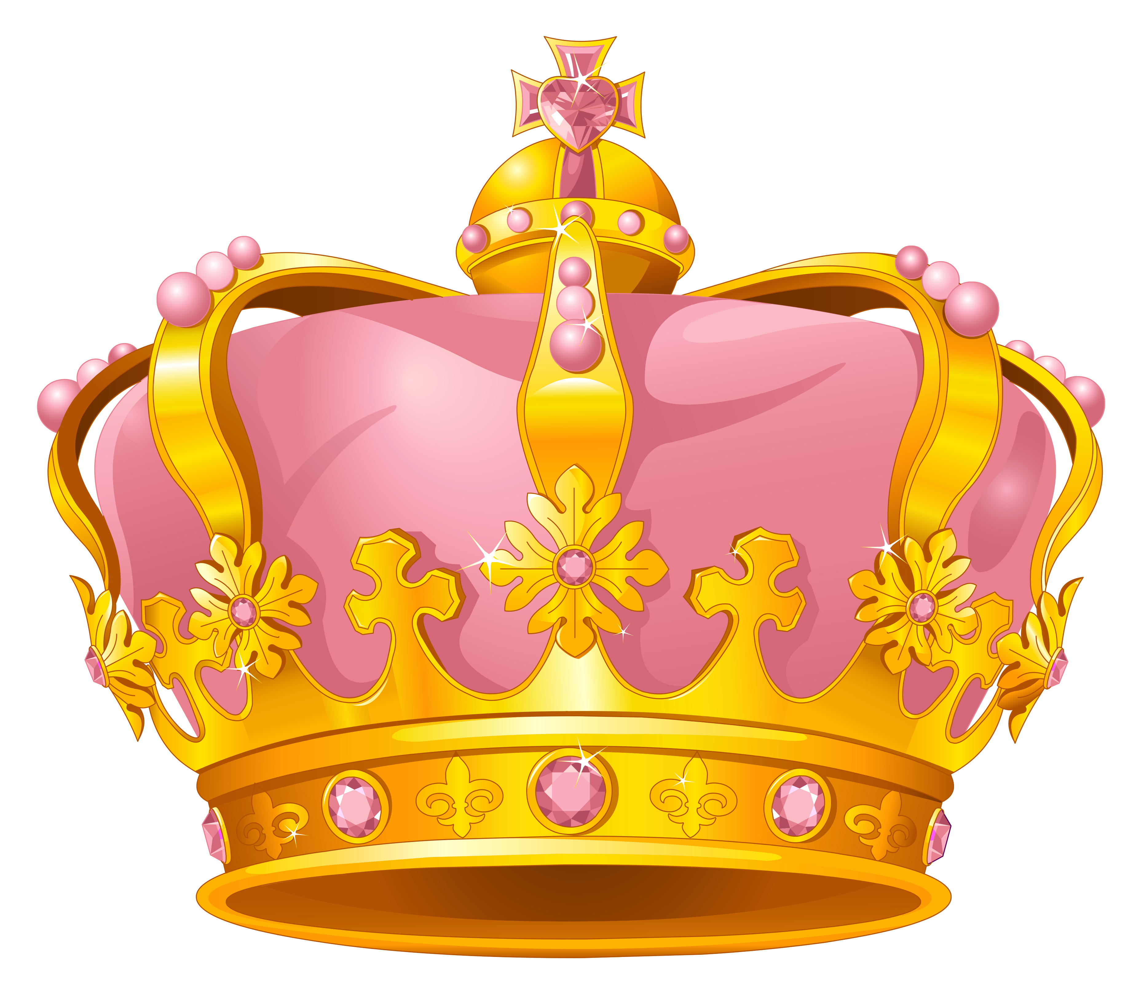 Golden Crown PNG Image.