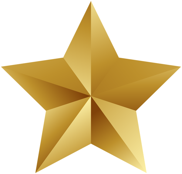 Golden Star PNG Image