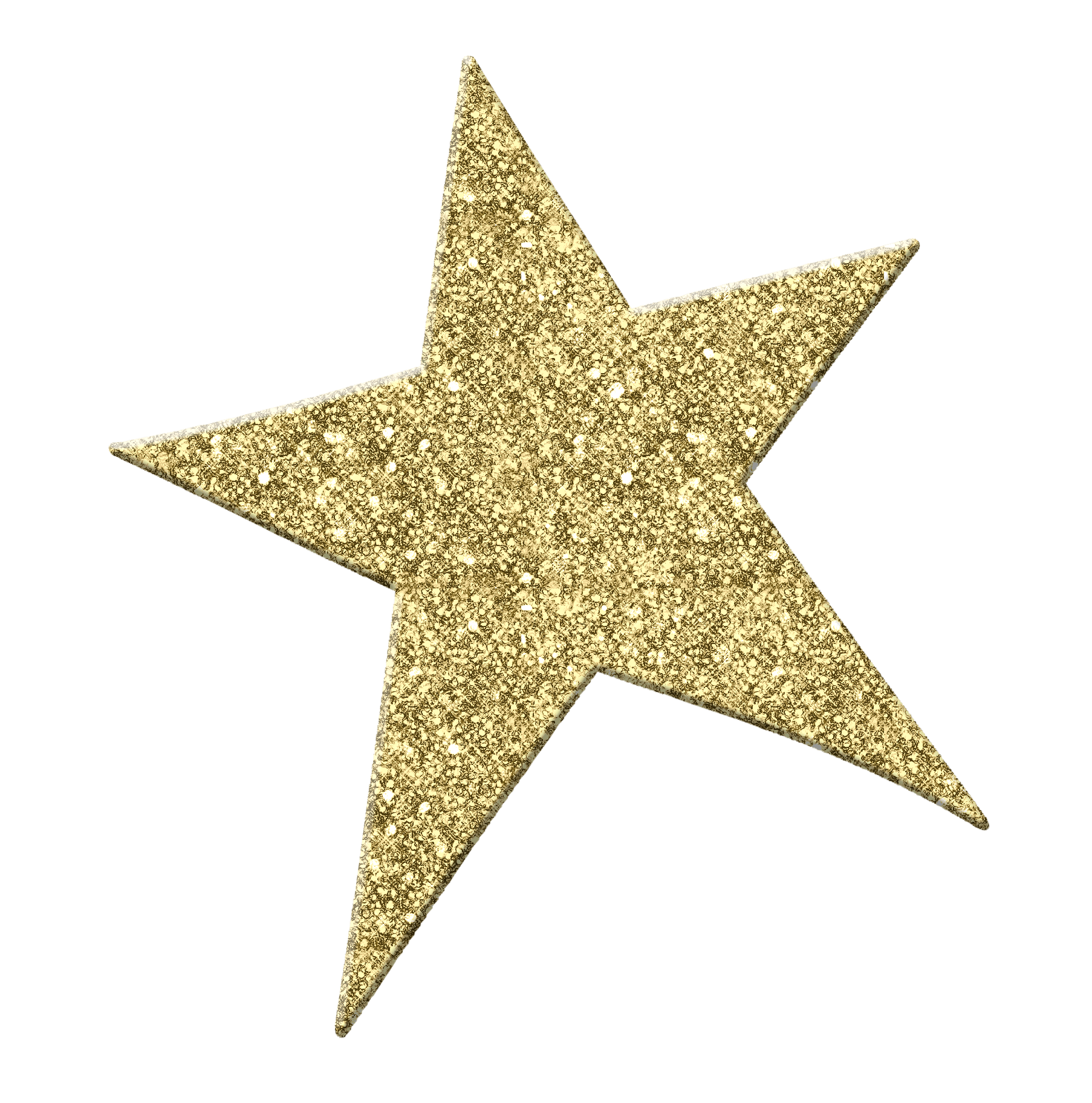 Glittering Golden Star PNG Image