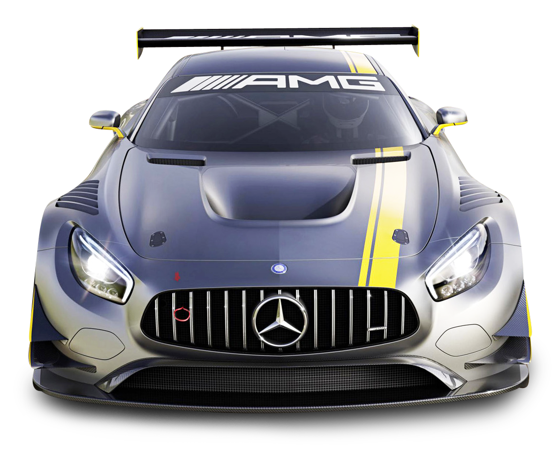 Gray Mercedes Benz Racing Car PNG Image