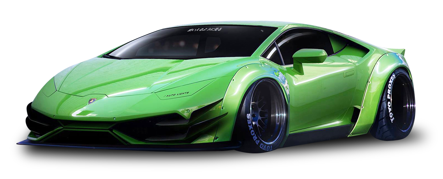 Green Lamborghini Huracan LP640 4 Superleggera Car PNG Image