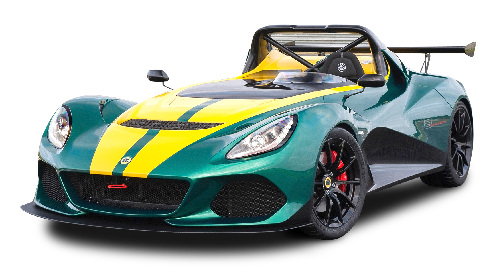 Green Lotus 3 Eleven Sports Car PNG Image