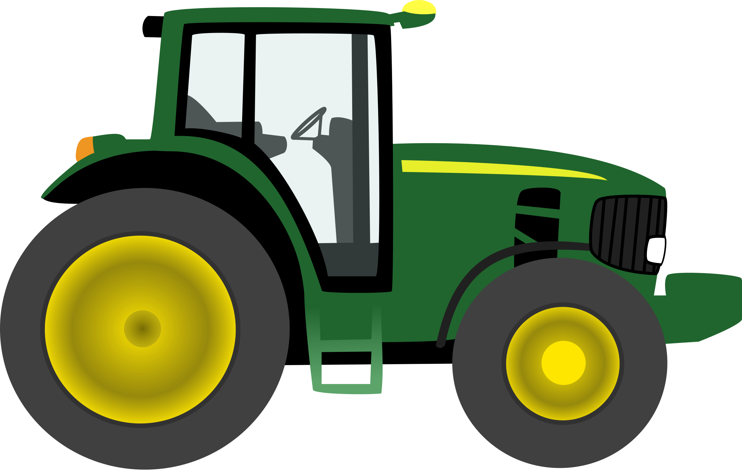Green Tractor PNG Image
