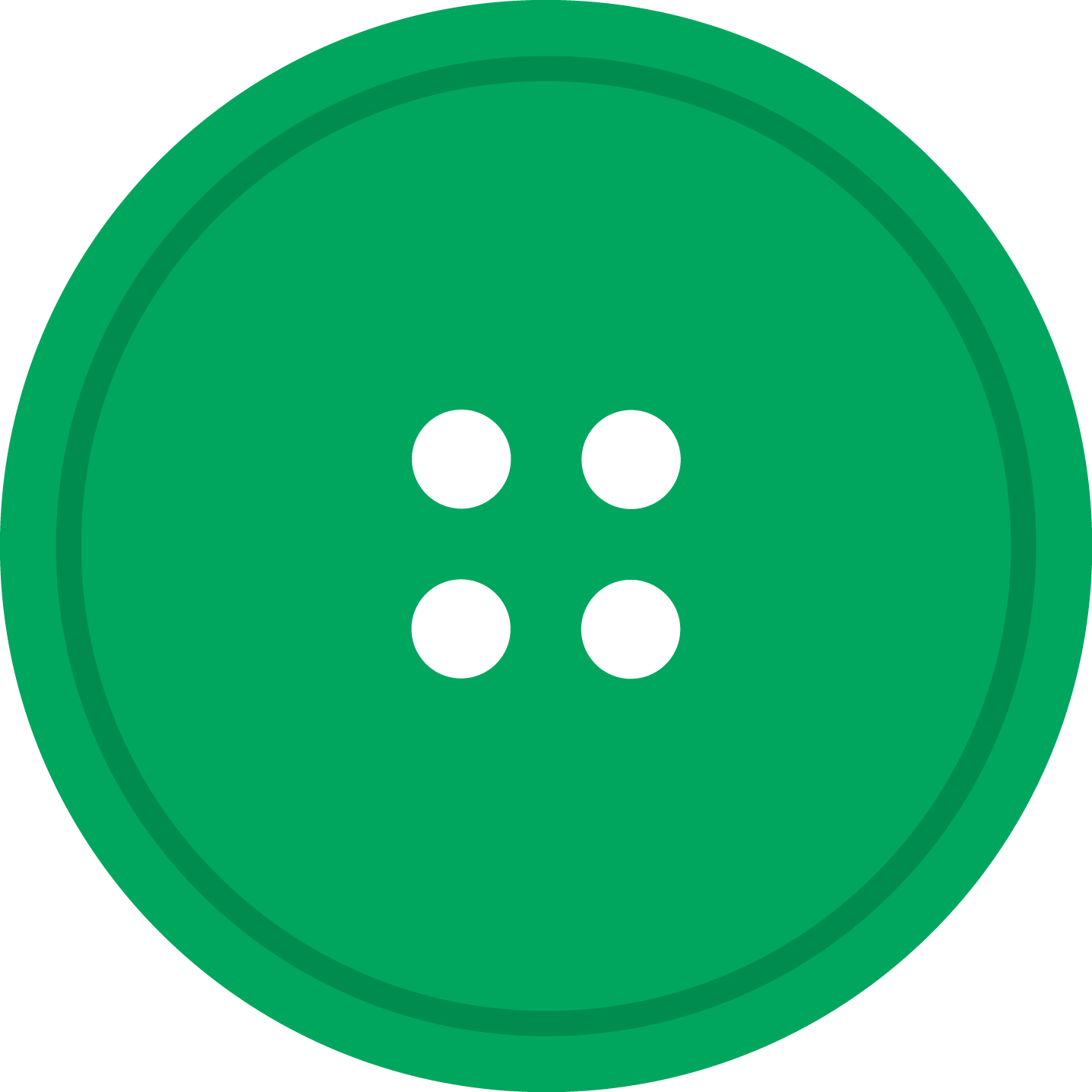 Greent Round Button PNG Image