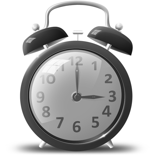 Grey Alarm Clock PNG Image