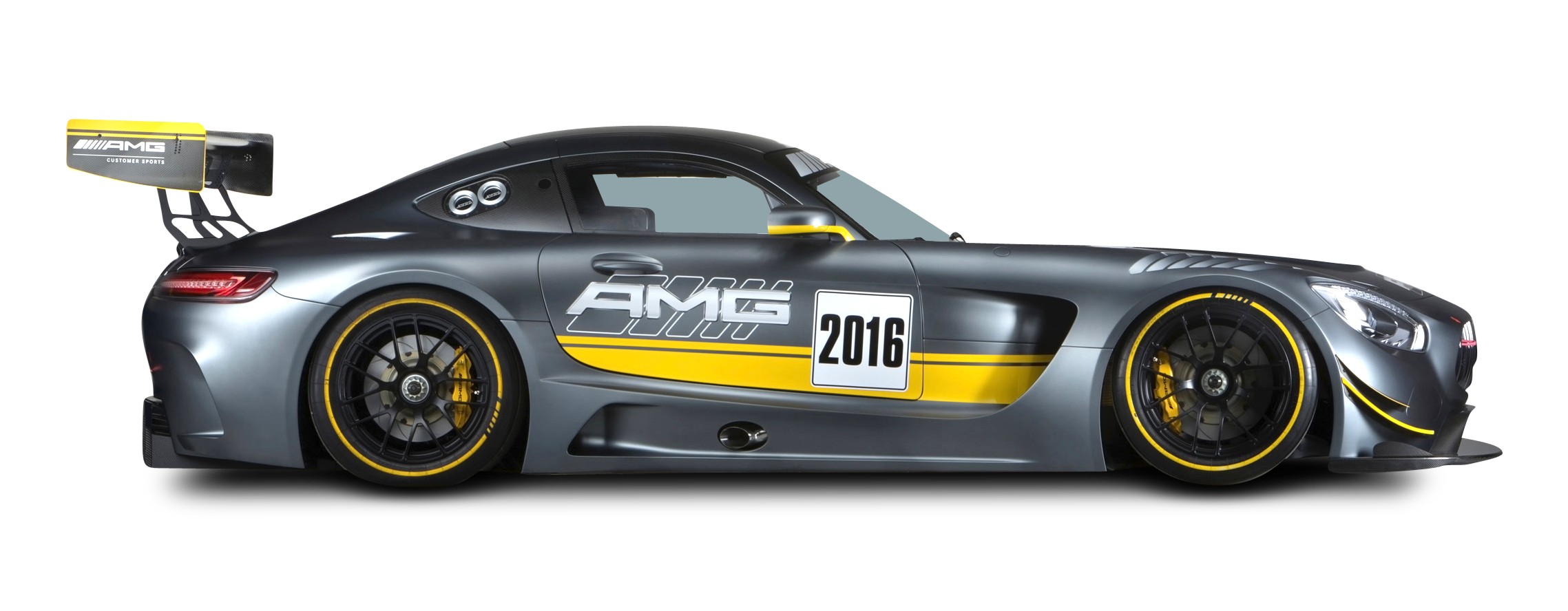 Grey Mercedes AMG GT3 Racing Car PNG Image