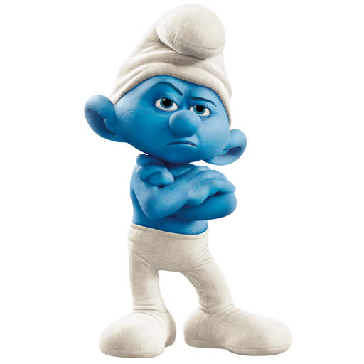 Grouchy Smurf PNG Image