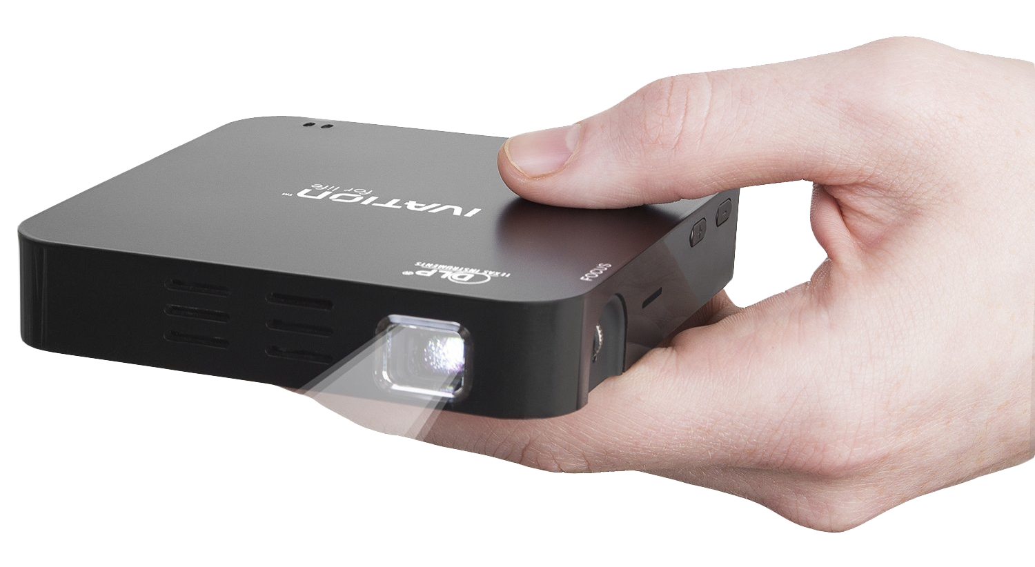 Hand Holding Pocket Projector