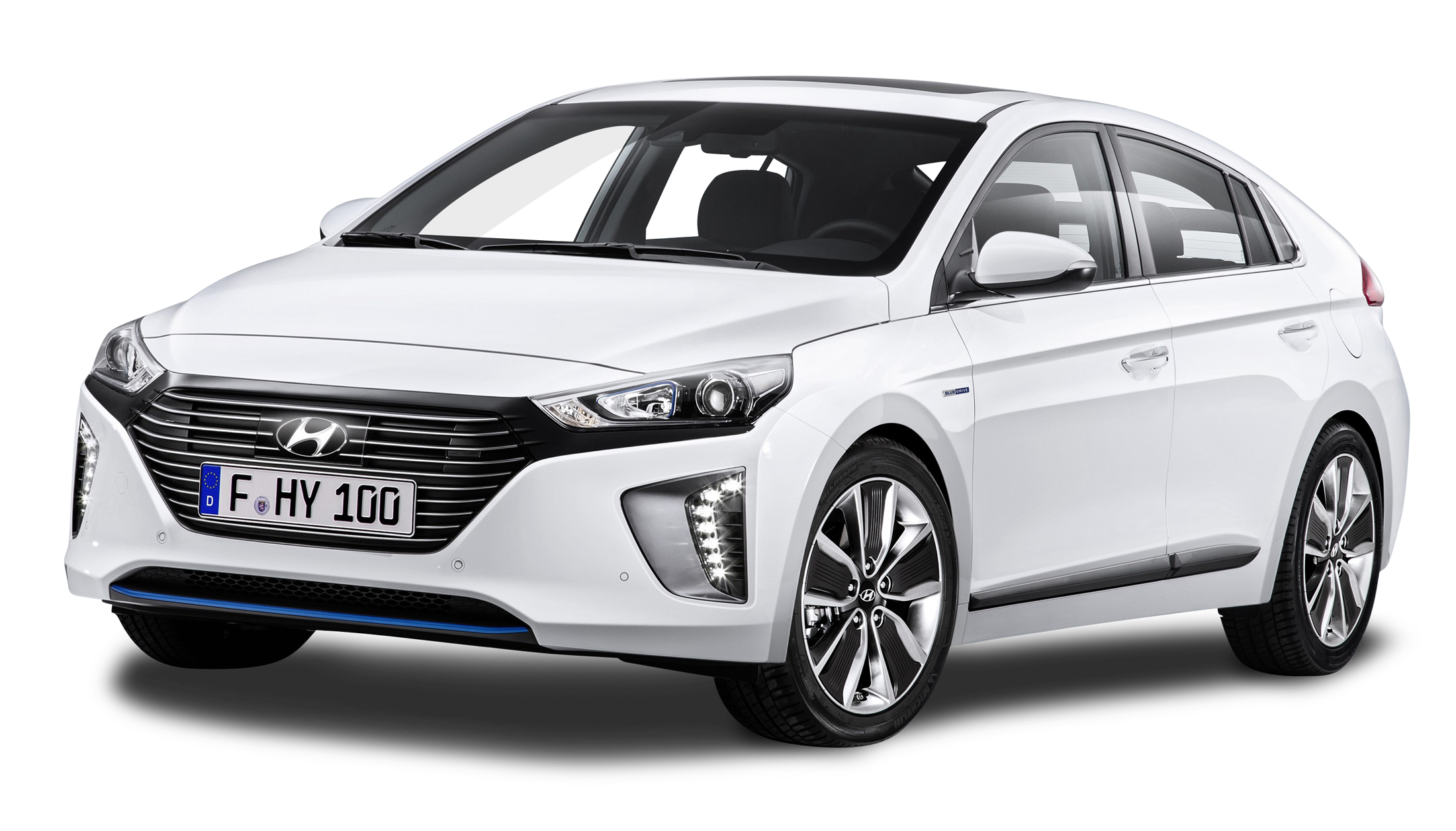 Hyundai Ioniq White Car