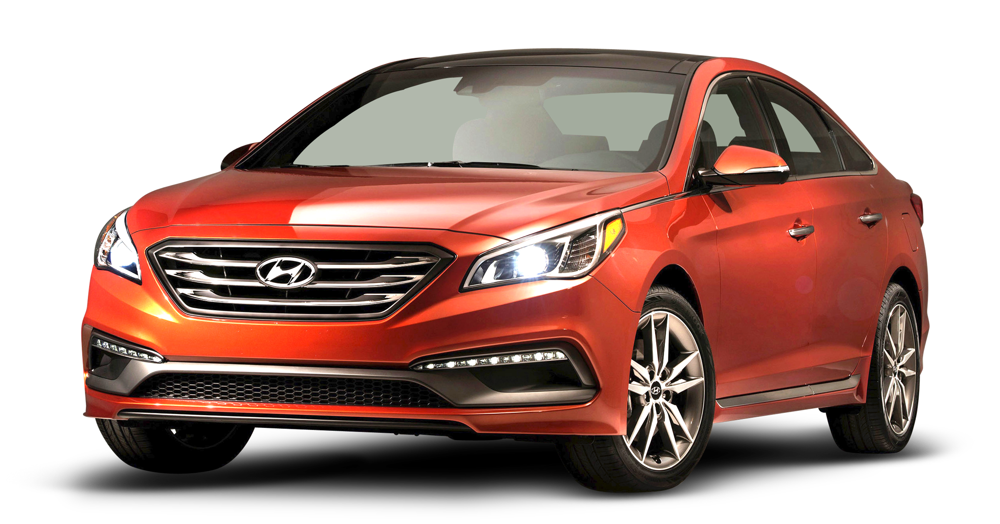 Hyundai Sonata Red Car PNG Image