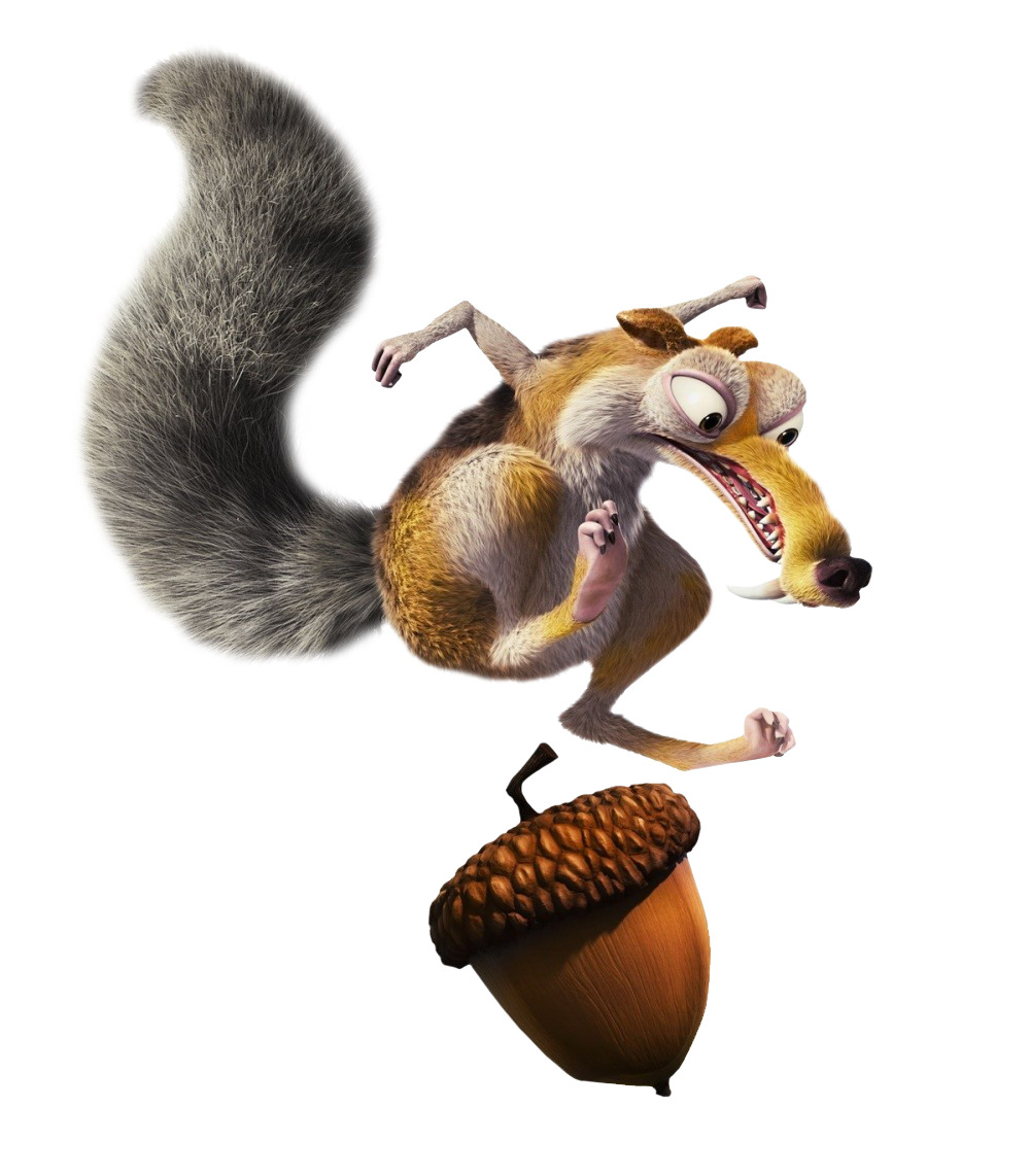 Ice Age Squirrel Glass PNG Image