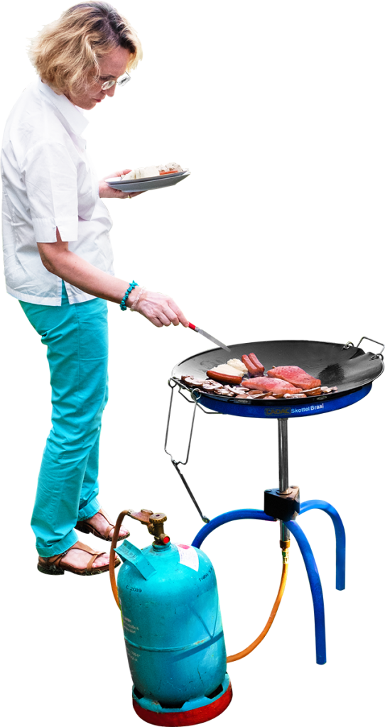 Is Grilling Salmon And Sausages PNG Image