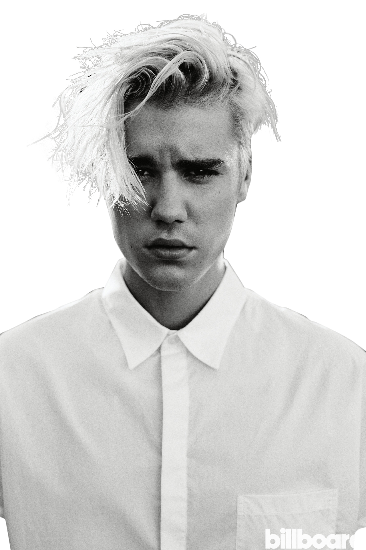 Justin Bieber Black and White PNG Image