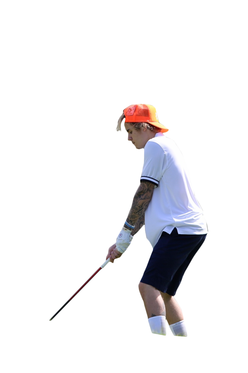Justin Bieber Golfing PNG Image