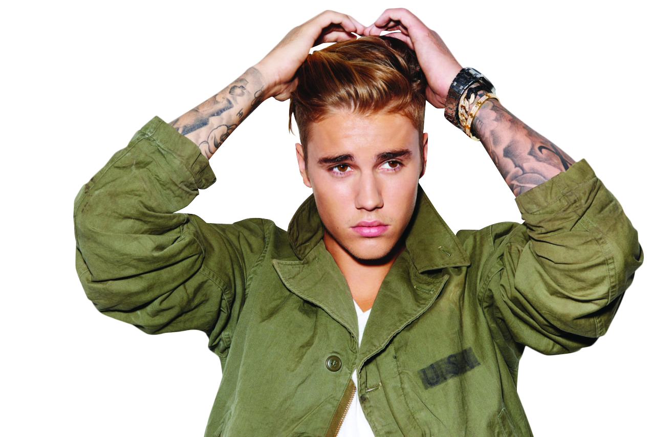 Justin Bieber Green Jacket PNG Image