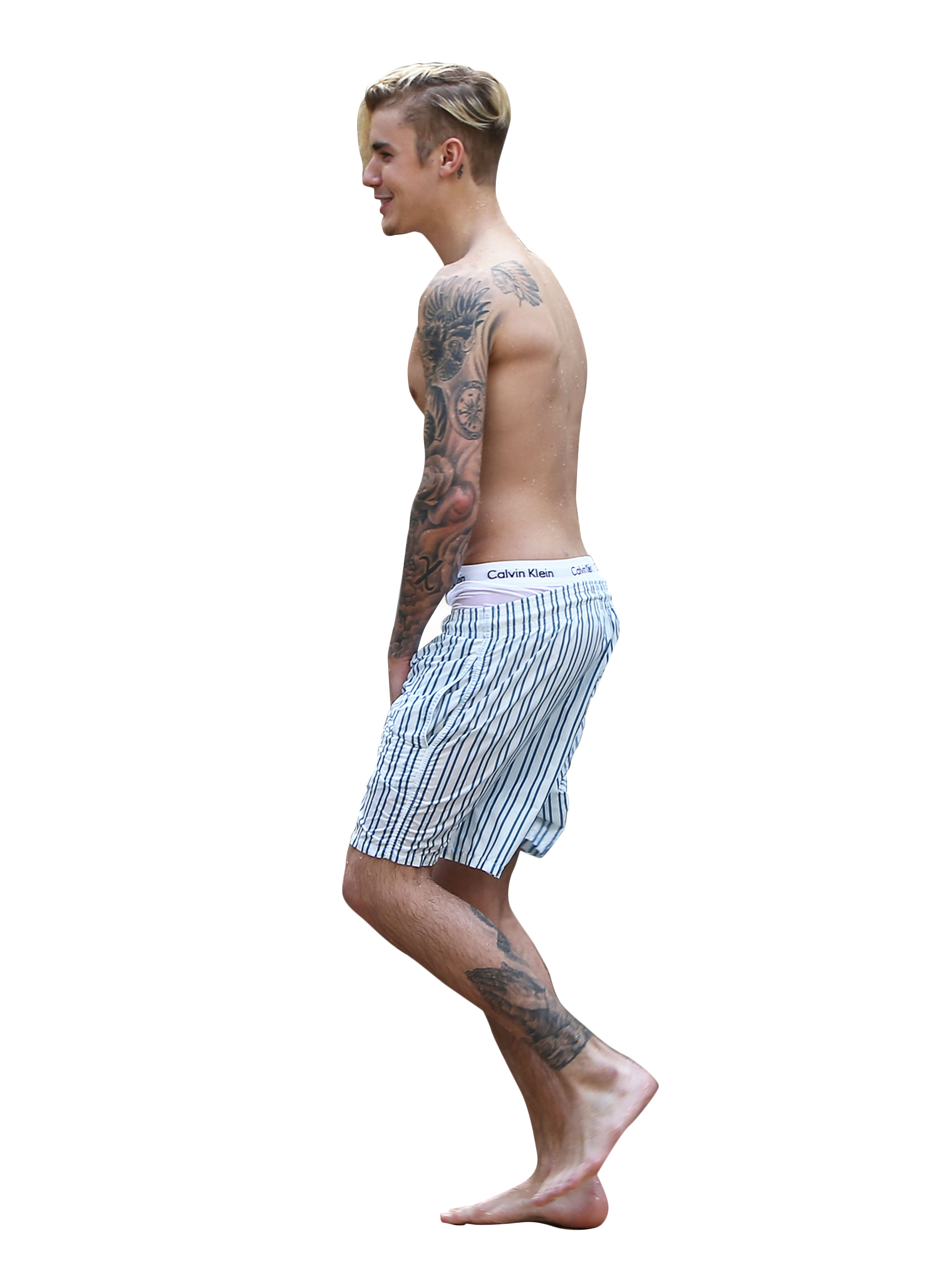 Justin Bieber in Underpants PNG Image
